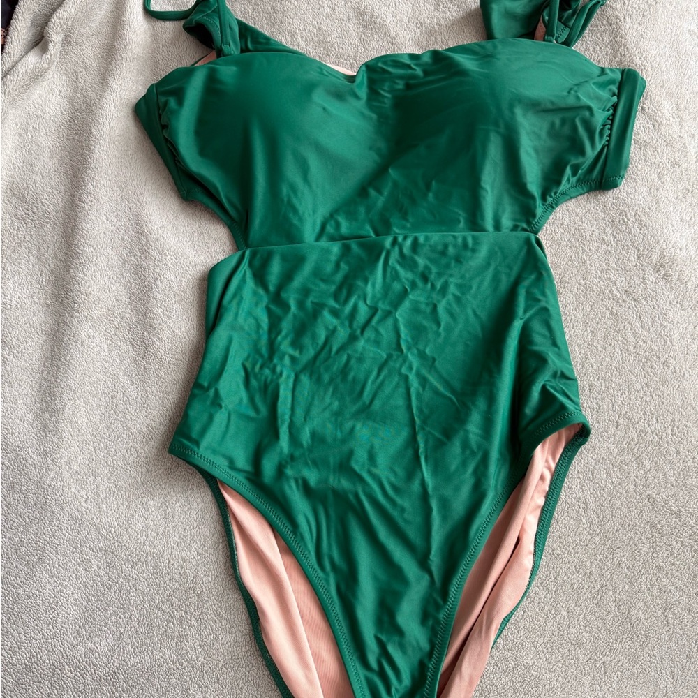 J. Crew Cut Out Tie-Back One-Piece Swimsuit